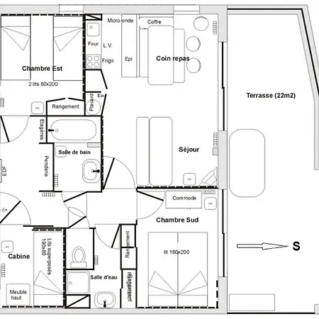 Levasset 2* - 6 Pers - Terrasse 22 M² - Vue Apartamento *